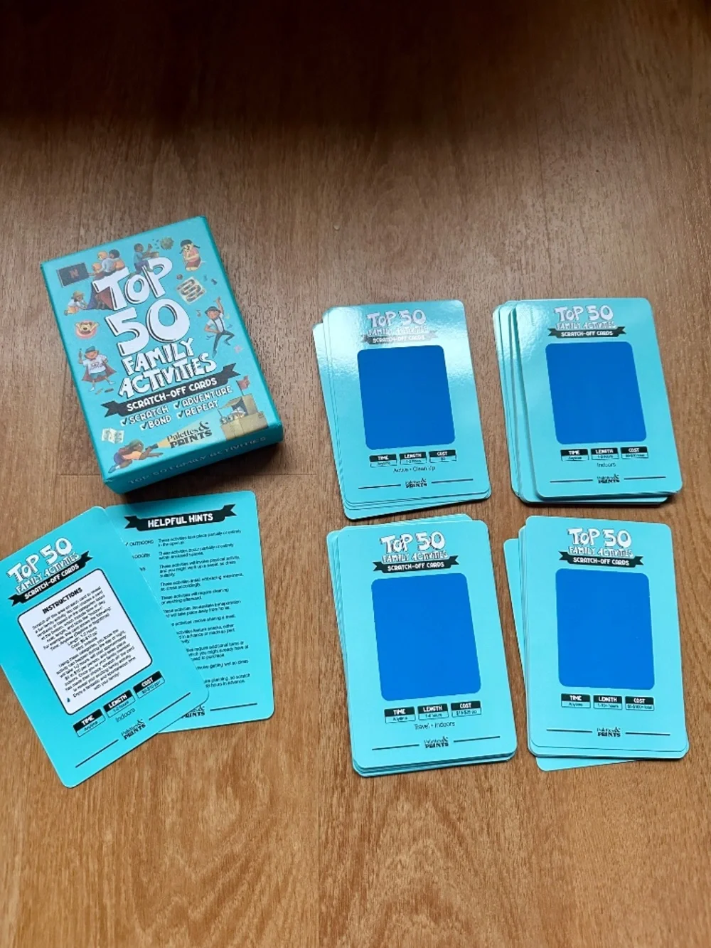 Top 50 Family Activities Scratch Off Cards Palettes & Prints 49 Unused
